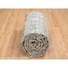 Load image into Gallery viewer, 12&#39;x18&#39;3&quot; Light Gray, Hand Knotted, Modern Design, Hand Spun Undyed Natural Wool, Oversized Oriental Rug FWR388284