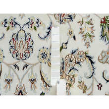 Load image into Gallery viewer, 6&#39;x9&#39;4&quot; Ivory, Hand Knotted, Nain with All Over Flower Design, 250 KPSI, Wool, Oriental Rug FWR388350