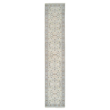 Load image into Gallery viewer, 2&#39;7&quot;x14&#39; Ivory, Hand Knotted Nain with All Over Flower Design, 250 KPSI Wool, Runner Oriental Rug FWR388440