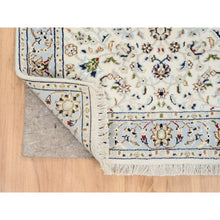Load image into Gallery viewer, 2&#39;7&quot;x14&#39; Ivory, Hand Knotted Nain with All Over Flower Design, 250 KPSI Wool, Runner Oriental Rug FWR388440