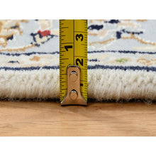 Load image into Gallery viewer, 2&#39;7&quot;x14&#39; Ivory, Hand Knotted Nain with All Over Flower Design, 250 KPSI Wool, Runner Oriental Rug FWR388440