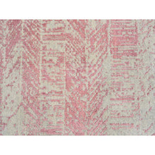 Load image into Gallery viewer, 9&#39;x11&#39;9&quot; Rose Pink, Jacquard Hand Loomed All Over Design, Wool and Art Silk, Oriental Rug FWR388854