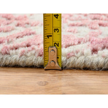 Load image into Gallery viewer, 9&#39;x11&#39;9&quot; Rose Pink, Jacquard Hand Loomed All Over Design, Wool and Art Silk, Oriental Rug FWR388854