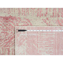 Load image into Gallery viewer, 9&#39;x11&#39;9&quot; Rose Pink, Jacquard Hand Loomed All Over Design, Wool and Art Silk, Oriental Rug FWR388854