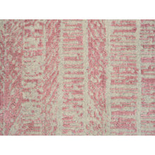 Load image into Gallery viewer, 2&#39;6&quot;x12&#39;1&quot; Rose Pink, Wool and Art Silk Jacquard Hand Loomed, All Over Design, Runner Oriental Rug FWR388860