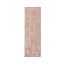 Load image into Gallery viewer, 2&#39;6&quot;x8&#39; Rose Pink, All Over Design Wool and Art Silk, Jacquard Hand Loomed, Runner Oriental Rug FWR388866