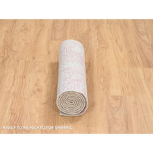 Load image into Gallery viewer, 2&#39;6&quot;x8&#39; Rose Pink, All Over Design Wool and Art Silk, Jacquard Hand Loomed, Runner Oriental Rug FWR388866