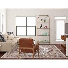Load image into Gallery viewer, 8&#39;x10&#39; Mixed Burgundy, Heriz Heritage Design with Geometric Medallion, Plush and Lush Soft Pile, Hand Knotted Pure Wool, Oriental FWR388920