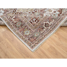 Load image into Gallery viewer, 8&#39;x10&#39; Mixed Burgundy, Heriz Heritage Design with Geometric Medallion, Plush and Lush Soft Pile, Hand Knotted Pure Wool, Oriental FWR388920
