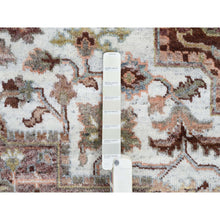 Load image into Gallery viewer, 8&#39;x10&#39; Mixed Burgundy, Heriz Heritage Design with Geometric Medallion, Plush and Lush Soft Pile, Hand Knotted Pure Wool, Oriental FWR388920