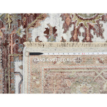 Load image into Gallery viewer, 8&#39;x10&#39; Mixed Burgundy, Heriz Heritage Design with Geometric Medallion, Plush and Lush Soft Pile, Hand Knotted Pure Wool, Oriental FWR388920