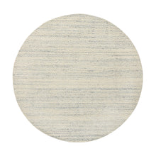Load image into Gallery viewer, 6&#39;x6&#39; Beige, Soft Wool Hand Loomed, Variegated Textured Modern Design, Round Oriental Rug FWR389028