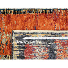 Load image into Gallery viewer, 3&#39;2&quot;x5&#39; Rust Red &amp; Black, Ancient Ottoman Erased Design, Ghazni Wool Hand Knotted, Oriental Rug FWR389286