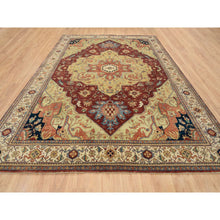 Load image into Gallery viewer, 10&#39;x14&#39;1&quot; Terracotta Red, Antiqued Fine Heriz Re-Creation, Densely Woven Natural Dyes, Hand Spun Wool Hand Knotted, Oriental Rug FWR389520