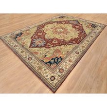 Load image into Gallery viewer, 10&#39;x14&#39;1&quot; Terracotta Red, Antiqued Fine Heriz Re-Creation, Densely Woven Natural Dyes, Hand Spun Wool Hand Knotted, Oriental Rug FWR389520