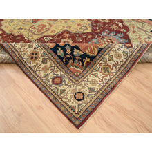 Load image into Gallery viewer, 10&#39;x14&#39;1&quot; Terracotta Red, Antiqued Fine Heriz Re-Creation, Densely Woven Natural Dyes, Hand Spun Wool Hand Knotted, Oriental Rug FWR389520