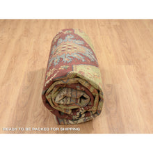 Load image into Gallery viewer, 10&#39;x14&#39;1&quot; Terracotta Red, Antiqued Fine Heriz Re-Creation, Densely Woven Natural Dyes, Hand Spun Wool Hand Knotted, Oriental Rug FWR389520