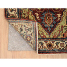 Load image into Gallery viewer, 2&#39;5&quot;x20&#39;1&quot; Terracotta Red, Antiqued Fine Heriz Re-Creation, Densely Woven Natural Dyes, Hand Spun Wool Hand Knotted, XL Runner Oriental Rug FWR389760
