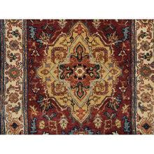 Load image into Gallery viewer, 2&#39;5&quot;x20&#39;1&quot; Terracotta Red, Antiqued Fine Heriz Re-Creation, Densely Woven Natural Dyes, Hand Spun Wool Hand Knotted, XL Runner Oriental Rug FWR389760