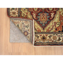 Load image into Gallery viewer, 2&#39;6&quot;x18&#39;2&quot; Terracotta Red, Hand Spun Wool Hand Knotted, Antiqued Fine Heriz Re-Creation, Densely Woven Natural Dyes, XL Runner Oriental Rug FWR389820