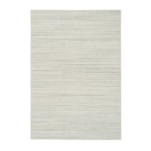 Load image into Gallery viewer, 6&#39;1&quot;x9&#39; Ivory and Cream, Modern Design Thick and Plush, Plain Hand Loomed Undyed Natural Wool, Oriental Rug FWR390048