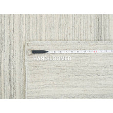 Load image into Gallery viewer, 6&#39;1&quot;x9&#39; Ivory and Cream, Modern Design Thick and Plush, Plain Hand Loomed Undyed Natural Wool, Oriental Rug FWR390048