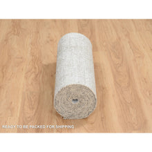 Load image into Gallery viewer, 2&#39;7&quot;x17&#39;7&quot; Gray, Hand Knotted Wool and Pure Silk, Broken Persian Design, XL Runner Oriental Rug FWR390132