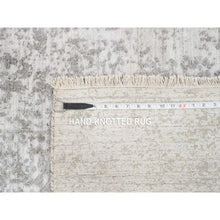 Load image into Gallery viewer, 2&#39;7&quot;x17&#39;7&quot; Gray, Hand Knotted Wool and Pure Silk, Broken Persian Design, XL Runner Oriental Rug FWR390132