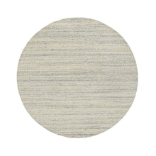 Load image into Gallery viewer, 5&#39;10&quot;x5&#39;10&quot; Beige, Variegated Textured Modern Design, Hand Loomed Soft Wool, Round Oriental Rug FWR390144