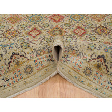 Load image into Gallery viewer, 8&#39;2&quot;x10&#39;2&quot; Beige, THE SUNSET ROSETTES, Hand Knotted Wool And Pure Silk, Oriental Rug FWR390174