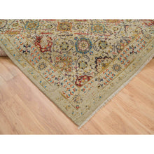 Load image into Gallery viewer, 8&#39;2&quot;x10&#39;2&quot; Beige, THE SUNSET ROSETTES, Hand Knotted Wool And Pure Silk, Oriental Rug FWR390174