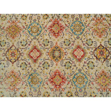 Load image into Gallery viewer, 8&#39;2&quot;x10&#39;2&quot; Beige, THE SUNSET ROSETTES, Hand Knotted Wool And Pure Silk, Oriental Rug FWR390174