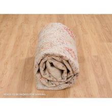 Load image into Gallery viewer, 8&#39;2&quot;x10&#39;2&quot; Beige, THE SUNSET ROSETTES, Hand Knotted Wool And Pure Silk, Oriental Rug FWR390174