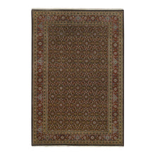 Load image into Gallery viewer, 5&#39;10&quot;x9&#39;1&quot; Navy Blue, Herati with All Over Design, Hand Knotted, 250 KPSI Wool, Dense Weave, Oriental Rug FWR390690