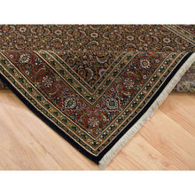 Load image into Gallery viewer, 5&#39;10&quot;x9&#39;1&quot; Navy Blue, Herati with All Over Design, Hand Knotted, 250 KPSI Wool, Dense Weave, Oriental Rug FWR390690