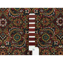 Load image into Gallery viewer, 4&#39;2&quot;x6&#39; Red Herati All Over Fish Design Thick and Plush, 175 KSPI Hand Knotted Wool Oriental Rug FWR390714