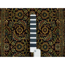 Load image into Gallery viewer, 2&#39;x4&#39;3&quot; Navy Blue, Herati with All Over Design, Wool Hand Knotted 250 KPSI Dense Weave, Mat Oriental Rug FWR390750