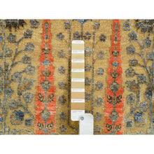 Load image into Gallery viewer, 2&#39;x3&#39;1&quot; Almond Brown, Hand Knotted Cypress Tree Design, Silk With Textured Wool, Mat Oriental Rug FWR390792