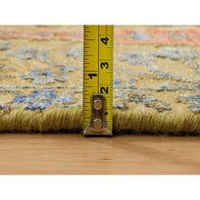 Load image into Gallery viewer, 2&#39;1&quot;x3&#39;1&quot; Almond Brown, Hand Knotted Cypress Tree Design, Silk With Textured Wool, Mat Oriental Rug FWR390798