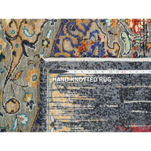 Load image into Gallery viewer, 9&#39;2&quot;x12&#39;1&quot; Rust Red &amp; Black, Ancient Ottoman Erased Design, Ghazni Wool Hand Knotted, Oriental Rug FWR391020