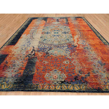 Load image into Gallery viewer, 12&#39;x15&#39;1&quot; Rust Red &amp; Black, Ghazni Wool Hand Knotted, Ancient Ottoman Erased Design, Oversized Oriental Rug FWR391056