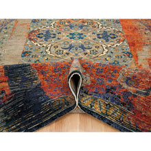 Load image into Gallery viewer, 12&#39;x15&#39;1&quot; Rust Red &amp; Black, Ghazni Wool Hand Knotted, Ancient Ottoman Erased Design, Oversized Oriental Rug FWR391056