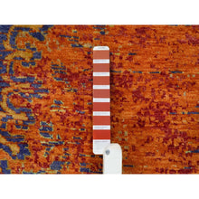 Load image into Gallery viewer, 12&#39;x15&#39;1&quot; Rust Red &amp; Black, Ghazni Wool Hand Knotted, Ancient Ottoman Erased Design, Oversized Oriental Rug FWR391056