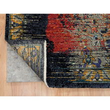Load image into Gallery viewer, 10&#39;2&quot;x14&#39;3&quot; Rust Red &amp; Black, Ancient Ottoman Erased Design, Hand Knotted Ghazni Wool, Oriental Rug FWR391062