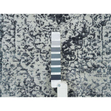 Load image into Gallery viewer, 2&#39;8&quot;x20&#39; Gray, Wool And Pure Silk Hand Knotted, Broken Persian Design, XL Runner Oriental Rug FWR391284