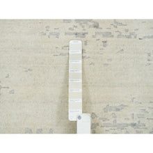 Load image into Gallery viewer, 10&#39;1&quot;x14&#39;1&quot; Black with Touches of Ivory, Hand Knotted Modern Abstract Design, Wool and Silk, Oriental Rug FWR391320
