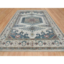 Load image into Gallery viewer, 11&#39;10&quot;x15&#39;2&quot; Ivory with Soft Tones, Soft Pile Pure Wool Hand Knotted, Persian Viss Design Reimagined Plush and Lush, Oversized Oriental Rug FWR391350