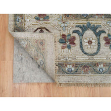 Load image into Gallery viewer, 11&#39;10&quot;x15&#39;2&quot; Ivory with Soft Tones, Soft Pile Pure Wool Hand Knotted, Persian Viss Design Reimagined Plush and Lush, Oversized Oriental Rug FWR391350