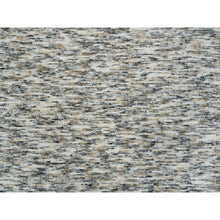 Load image into Gallery viewer, 8&#39;x8&#39; Earth Tone Colors, Pure Wool, Hand Loomed, Modern Striae Design, Soft to the Touch Round Oriental Rug FWR391356