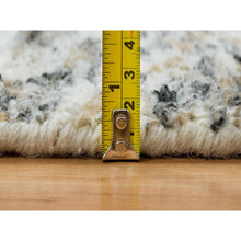 Load image into Gallery viewer, 8&#39;x8&#39; Earth Tone Colors, Pure Wool, Hand Loomed, Modern Striae Design, Soft to the Touch Round Oriental Rug FWR391356